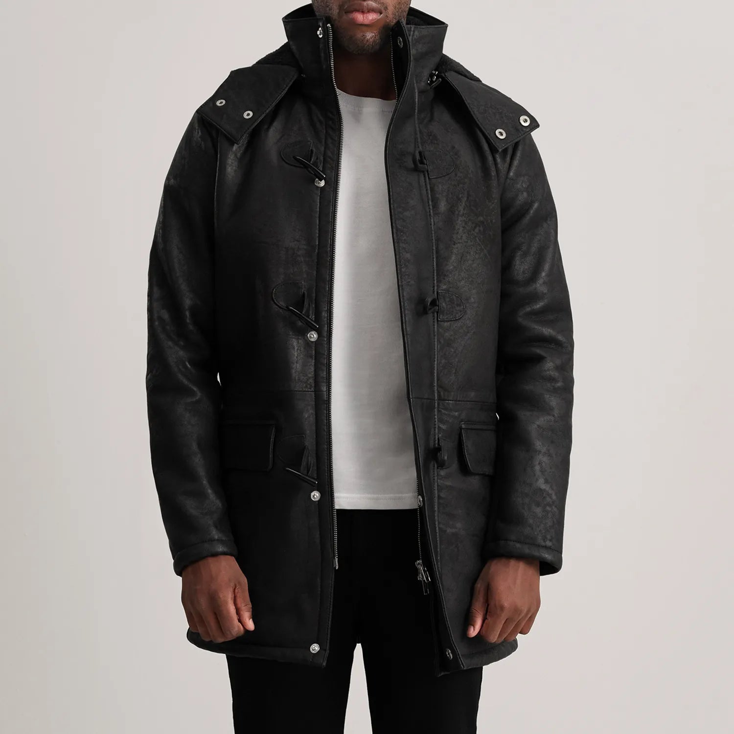 Hooded Leather Jackets for Men - The Jacket Maker Chile