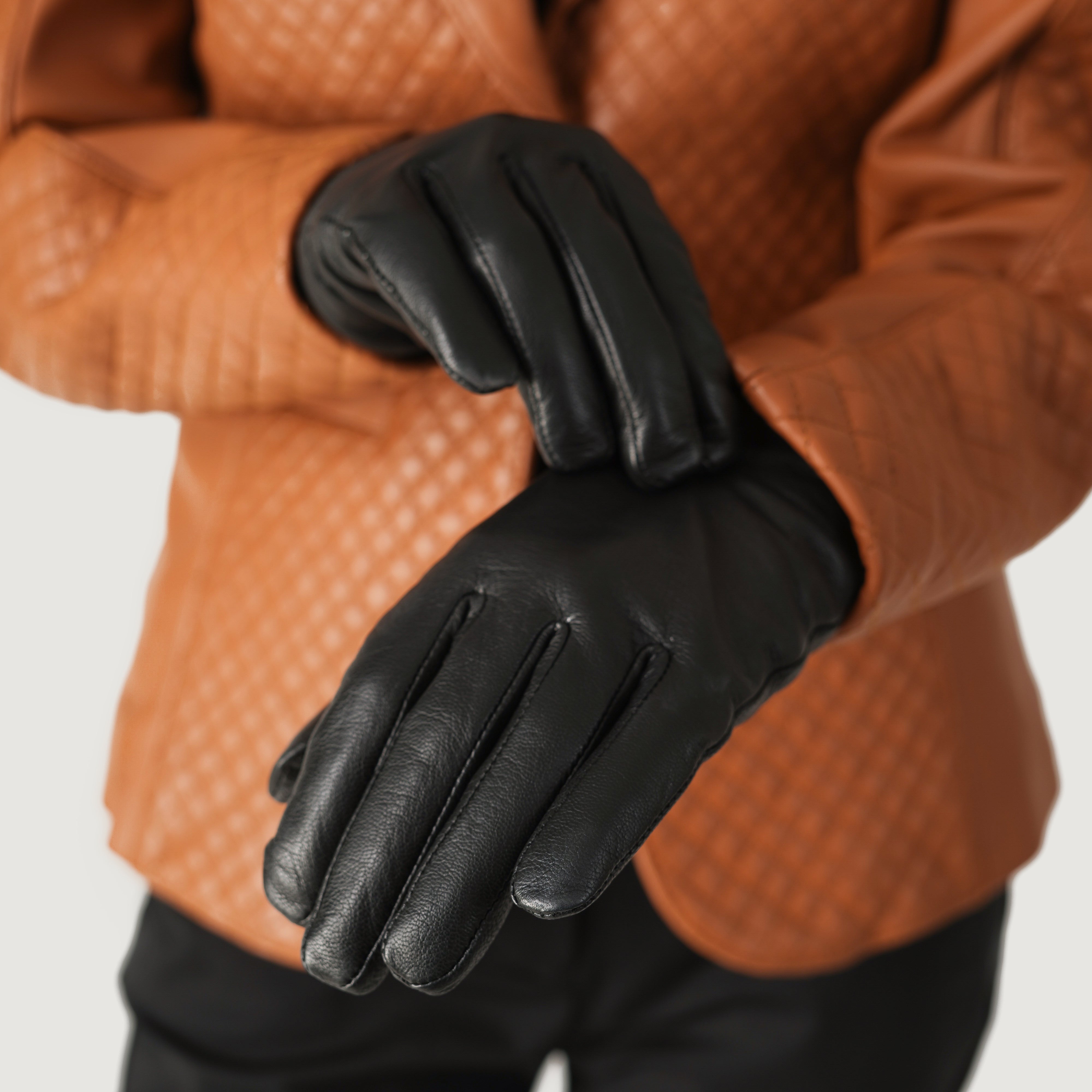 Saltor Black Leather Dress Gloves For Women Saltor Black Leather Dress Gloves For Women